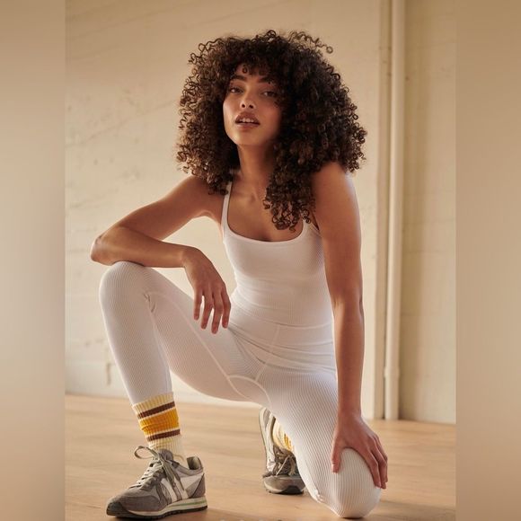 NEW! Free People Happiness Runs Square Neck Onsie White XS/S - Picture 4 of 11